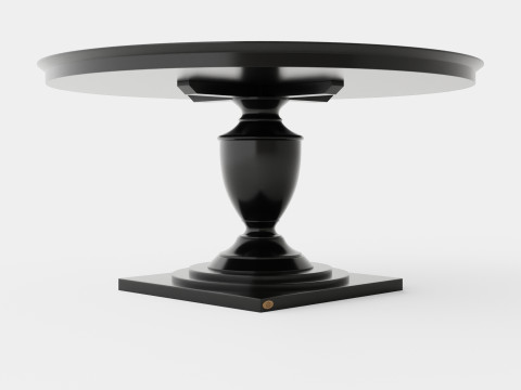 Bates round dining table black Modèle 3D
