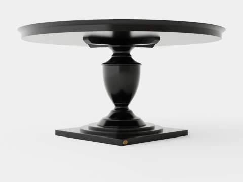 Bates round dining table black 3D Model