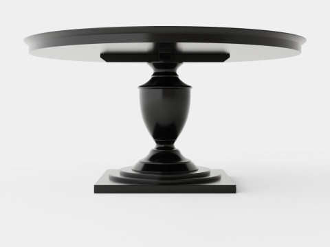 Bates round dining table black Modèle 3D