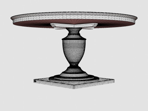 Bates round dining table black Modèle 3D