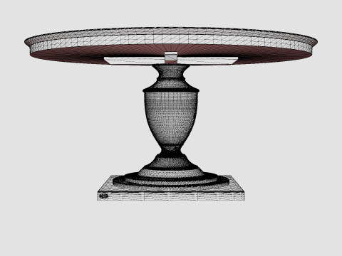 Bates round dining table black Modèle 3D