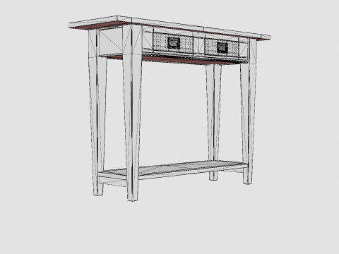 Bayberry console table English Modello 3D