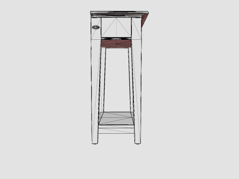 Bayberry console table black 3D 模型