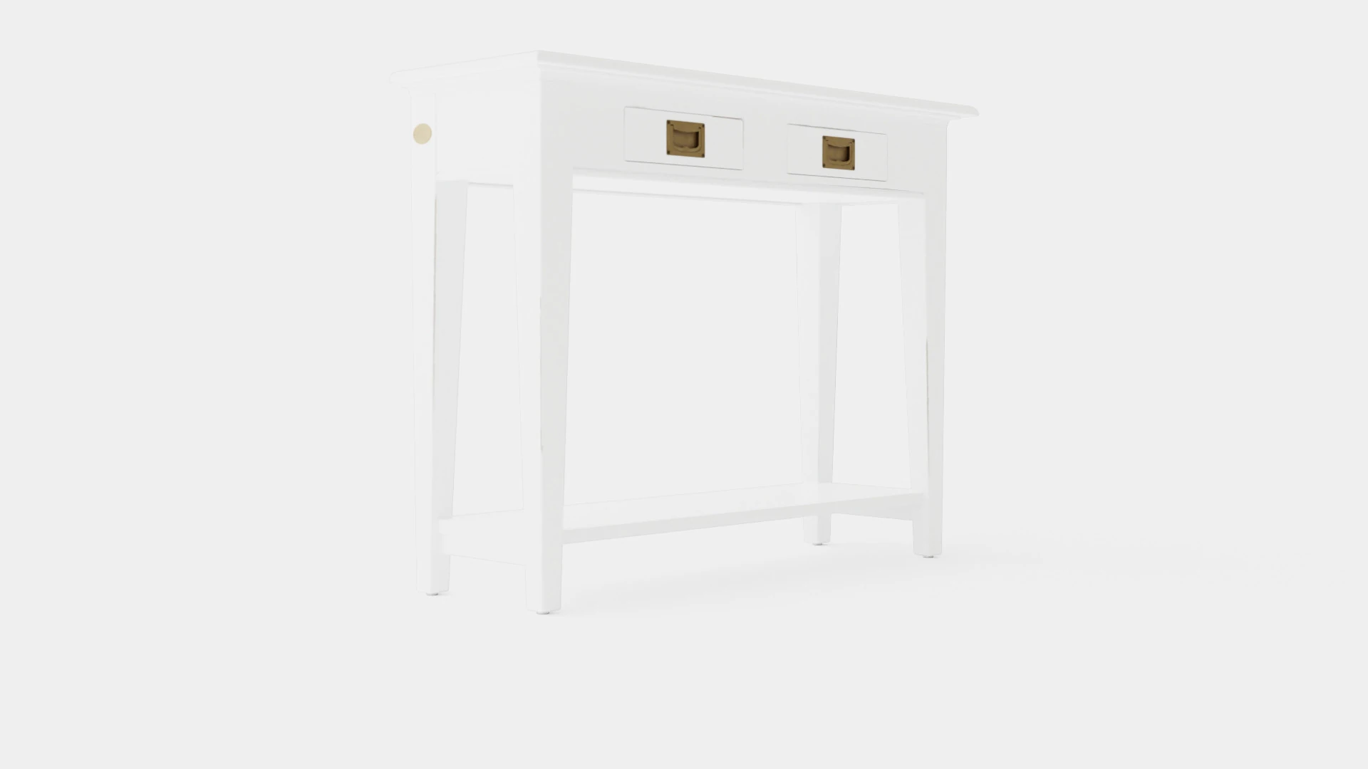 Bayberry console table white 3D Model .c4d .max .obj .3ds .fbx .stl .blend 