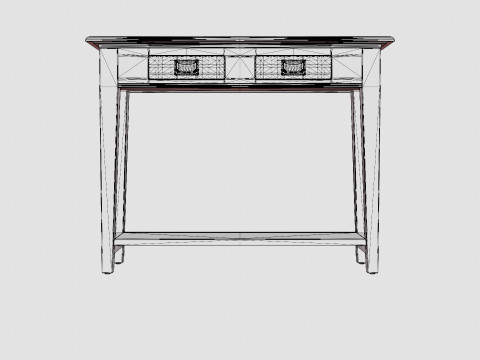 Bayberry console table white Modèle 3D