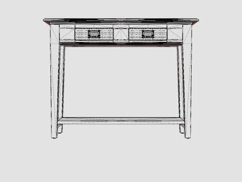 Bayberry console table white 3D Model