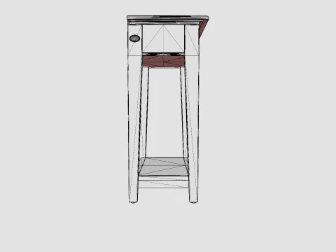 Bayberry console table white 3D Model