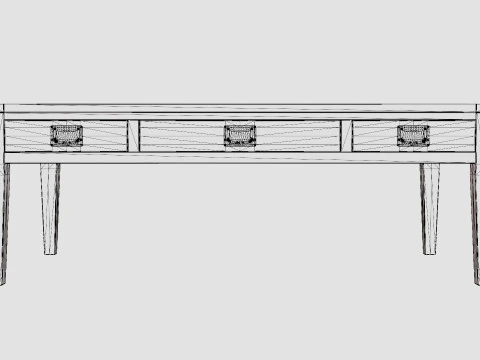 Belknap coffee table English 3D Model