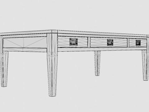 Belknap coffee table English 3D-Modell