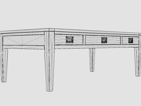 Belknap coffee table English 3D Model