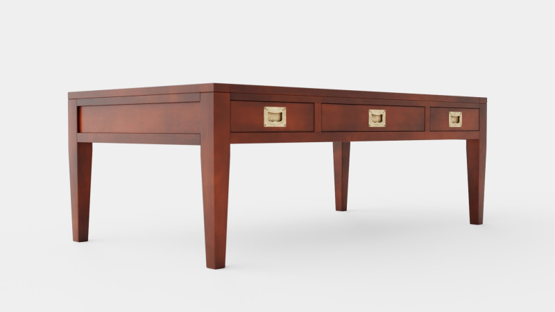 Belknap coffee table rich brown Modelo 3D .c4d .max .obj .3ds .fbx .stl .blend 