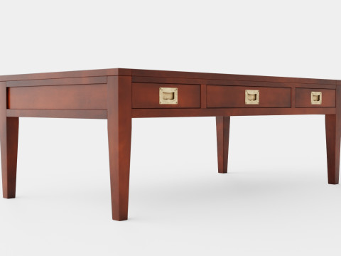 Belknap coffee table rich brown 3Dモデル
