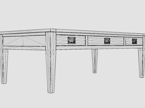 Belknap coffee table rich brown Modelo 3D