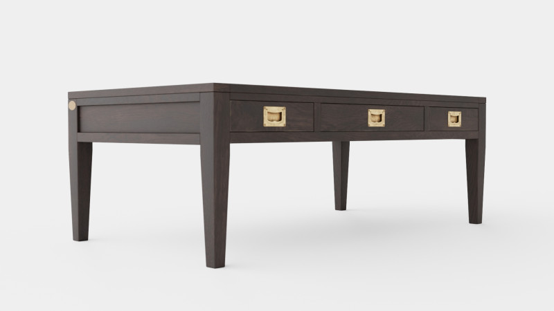 Belknap coffee table wenge 3D Model .c4d .max .obj .3ds .fbx .stl .blend 