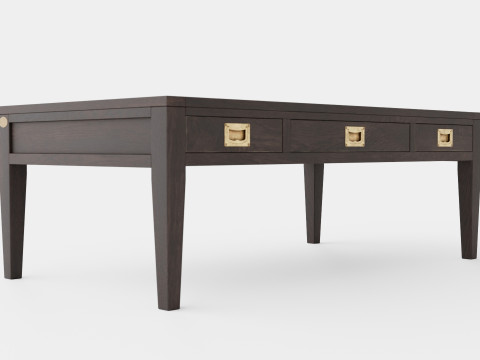 Belknap coffee table wenge 3D Model