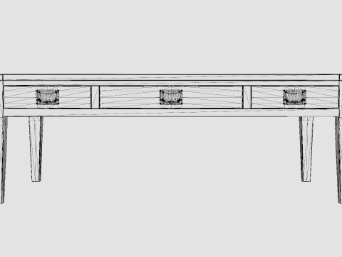Belknap coffee table wenge 3D Model