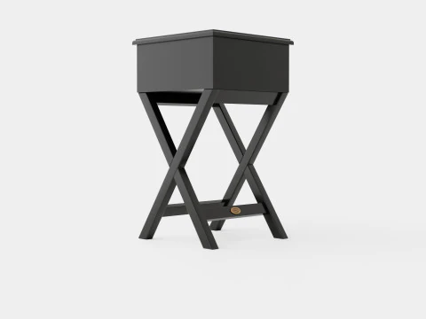 Bretagne side table black 3D Model