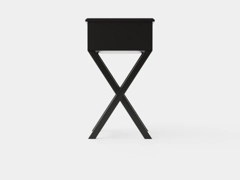 Bretagne side table black 3D Model