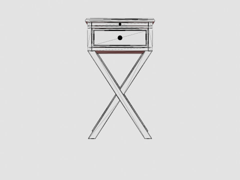 Bretagne side table black 3D मॉडल