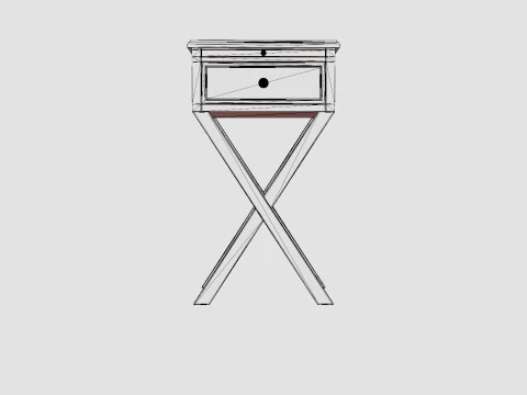 Bretagne side table black 3D Model