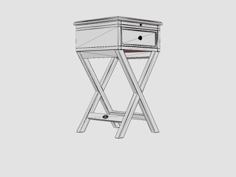 Bretagne side table black 3D मॉडल
