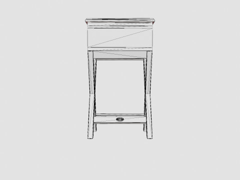 Bretagne side table black 3D मॉडल