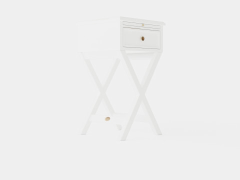 Bretagne side table white 3D Model