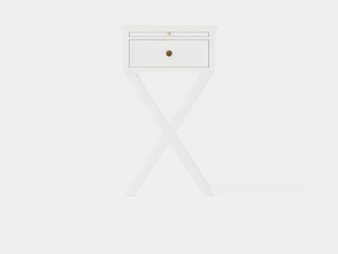 Bretagne side table white 3D Model