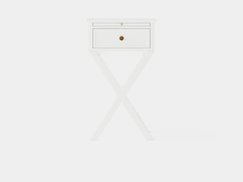 Bretagne side table white 3D Model