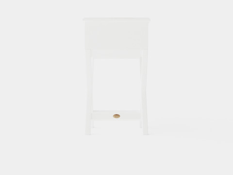 Bretagne side table white 3D Model