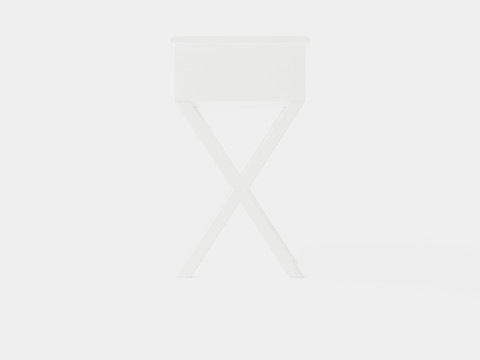 Bretagne side table white 3D Model