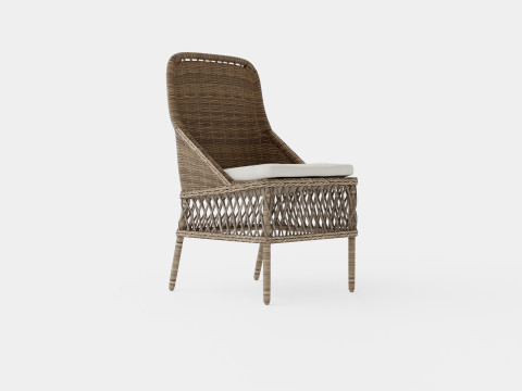 Brussel dining chair vintage 3D Model