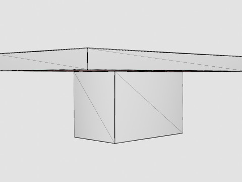 Campos coffee table grey 3D Model