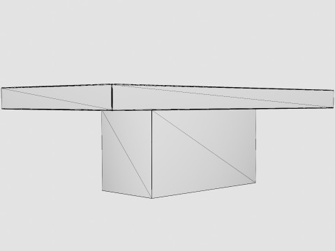 Campos coffee table grey 3D 모델