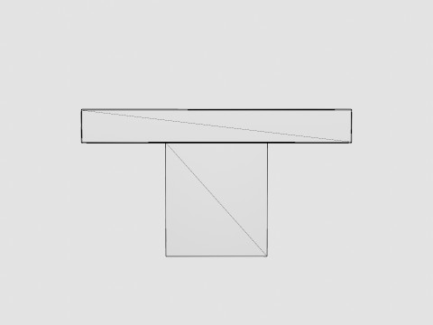 Campos coffee table grey 3D 모델