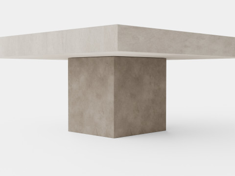 Campos coffee table grey square Model 3D