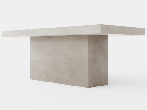 Campos dining table grey Model 3D