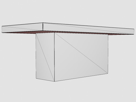 Campos dining table grey Model 3D