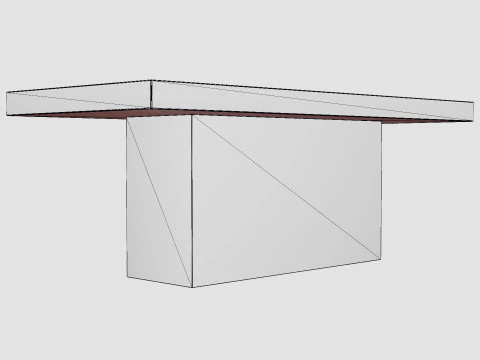 Campos dining table grey 3D Model