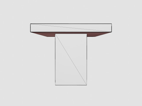 Campos dining table grey Model 3D