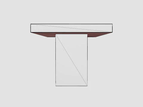 Campos dining table grey 3D Model