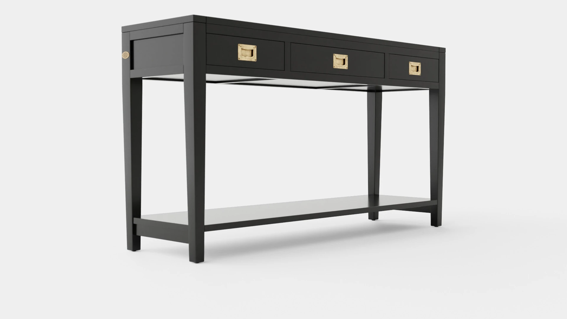 Capetown console table black 3D Model .c4d .max .obj .3ds .fbx .stl .blend 