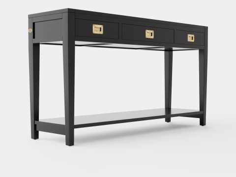 Capetown console table black 3D Model