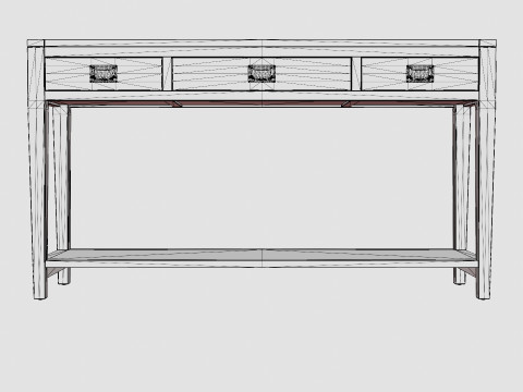 Capetown console table black Modelo 3D