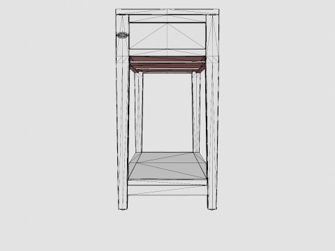 Capetown console table black Modelo 3D