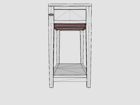 Capetown console table black 3D Model