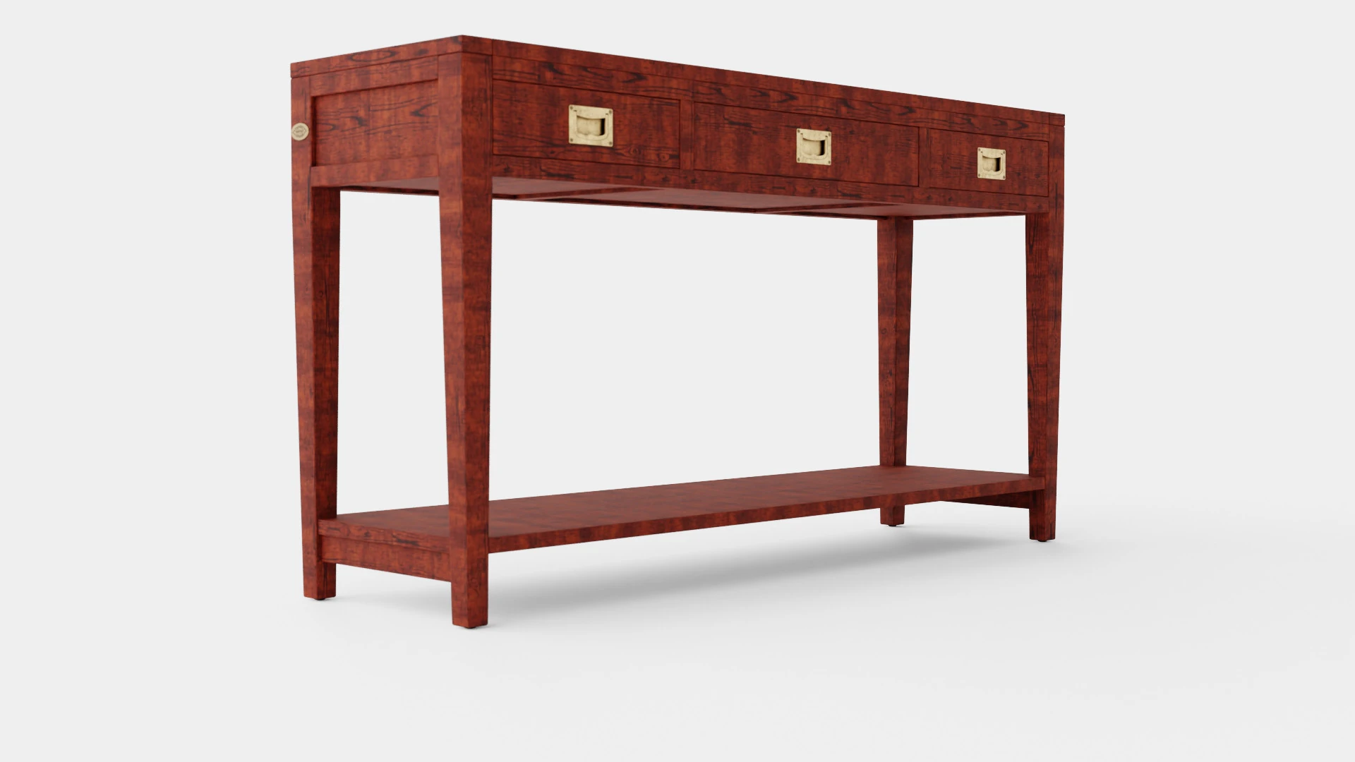 Capetown console table rich brown 3D Model .c4d .max .obj .3ds .fbx .stl .blend 