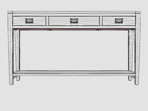Capetown console table rich brown Modelo 3D