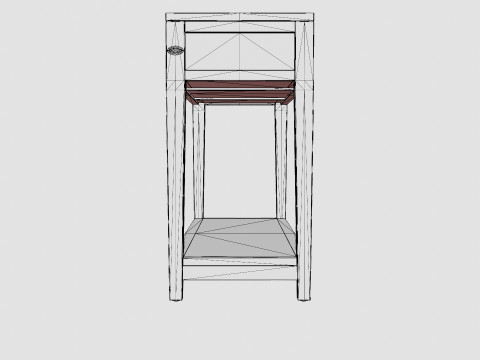 Capetown console table rich brown Modelo 3D