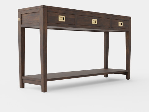Capetown console table wenge 3D Model